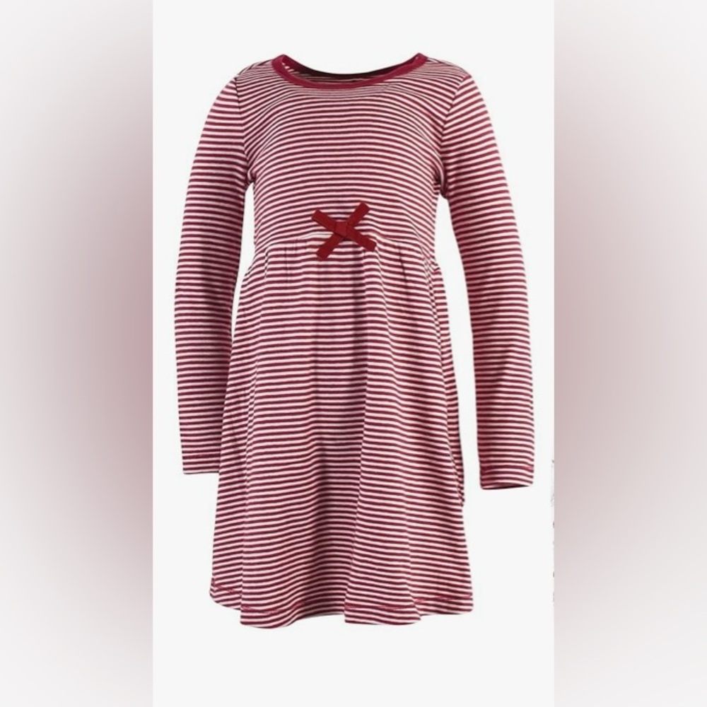 Touched by Nature Organic Cotton Long-Sleeve Dress Striped NEW Size 10